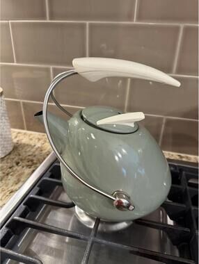 Vtg Noritake Colorwave  “Mid Century Atominc” Sage Green Tea Kettle Never Used